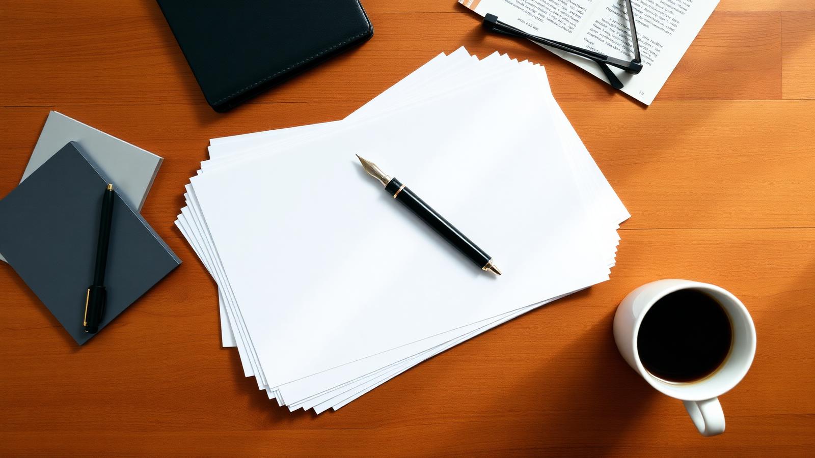 Lender documents and pen on a wood desk